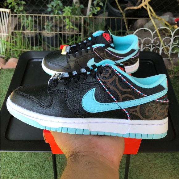 Nike Dunk Low SE “Barber Shop Black” Size 7Y/ 8.5 Women - Picture 2 of 6